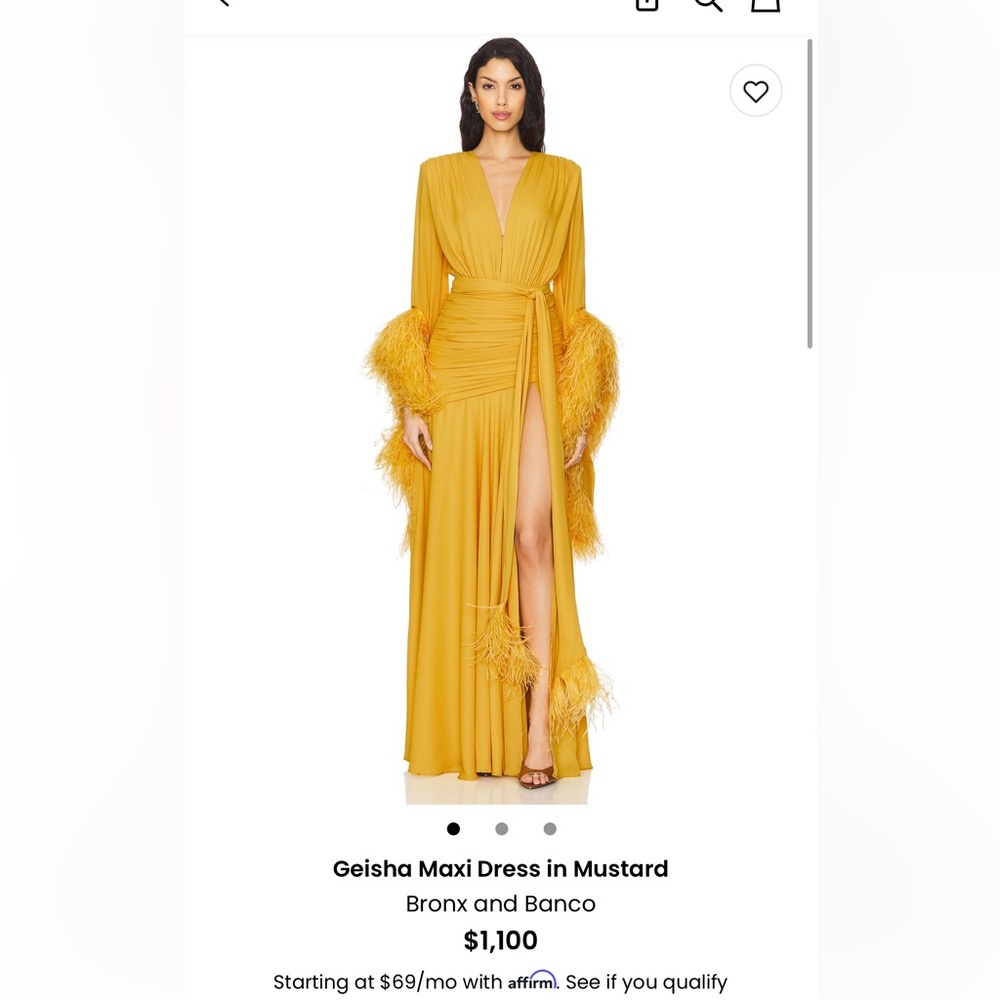 Bronx and Banco Geisha Maxi Dress in Mustard
Size M